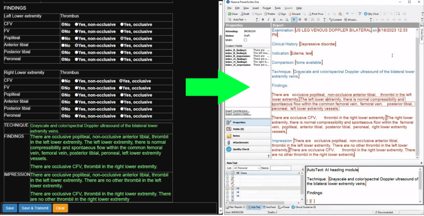 Powerscribe Template Example Improve Ultrasound Reporting: Automation & Quality of Life